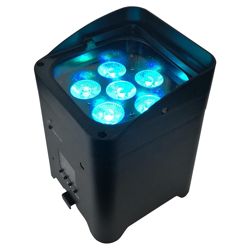 6PCS RGBWA/UV LED Wireless Battery Powered Uplights