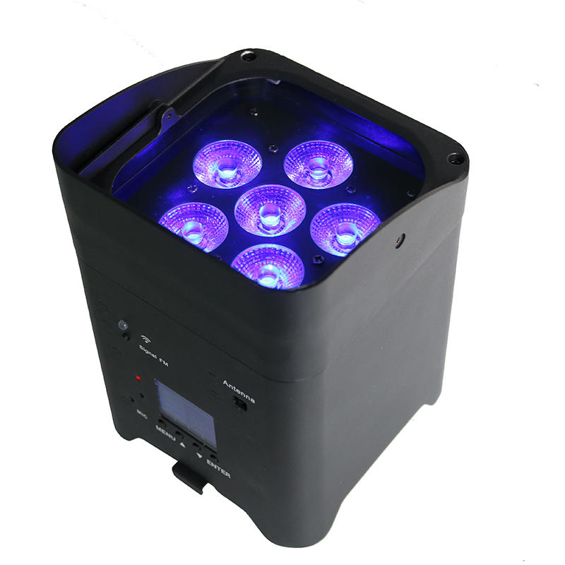6PCS RGBWA/UV LED Wireless Battery Powered Uplights